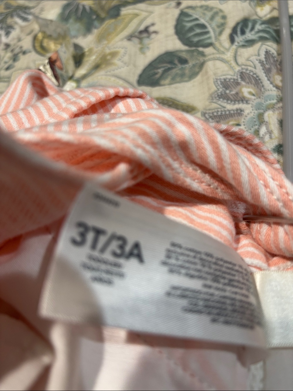 OshKosh B'gosh Light Pink Striped Kids Overalls - Picture 3 of 3